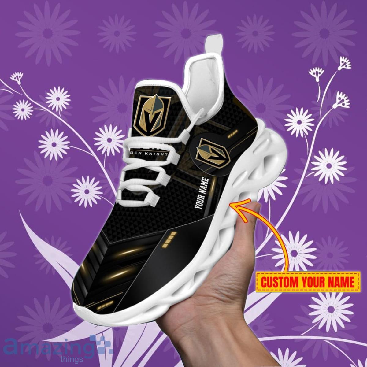 Vegas Golden Knights Personalized NHL Sport Black Max Soul Shoes Style Gift For Fans image Vegas Golden Knights Personalized NHL Sport Black Max Soul Shoes Style Gift For Fans Product Photo 2