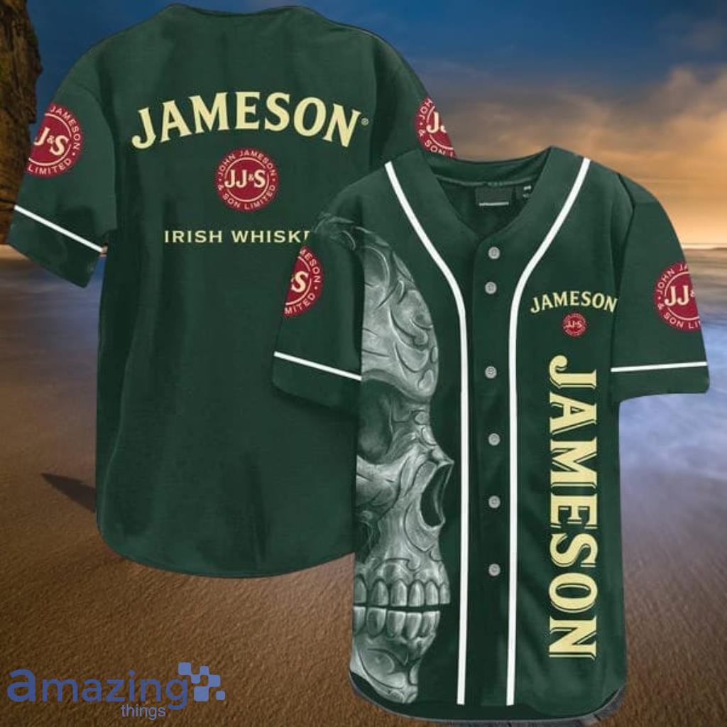 Vintage Green Skull Jameson Baseball Jersey Shirt Gift For Men And Women