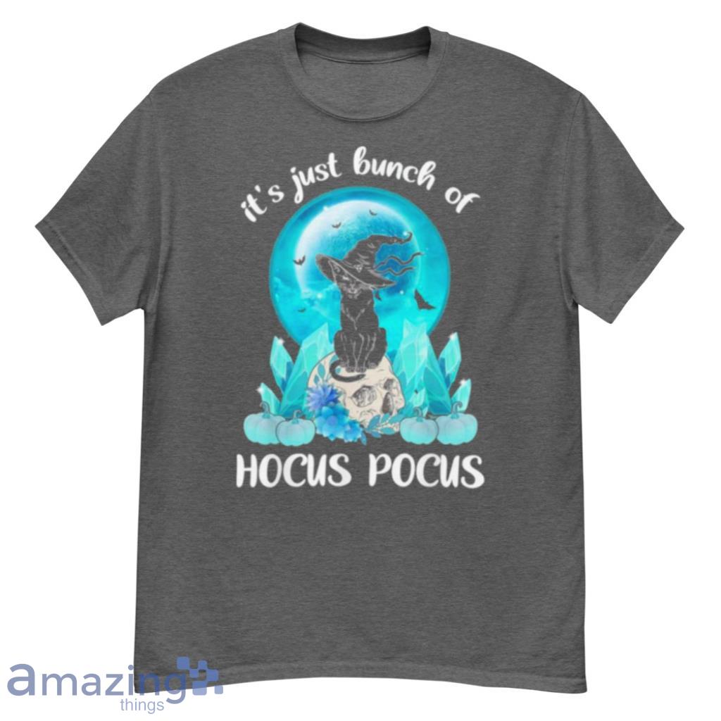 Vintage Halloween Black Cat Its Just A Bunch Of Hocus Pocus Halloween T Shirt Product Photo 1