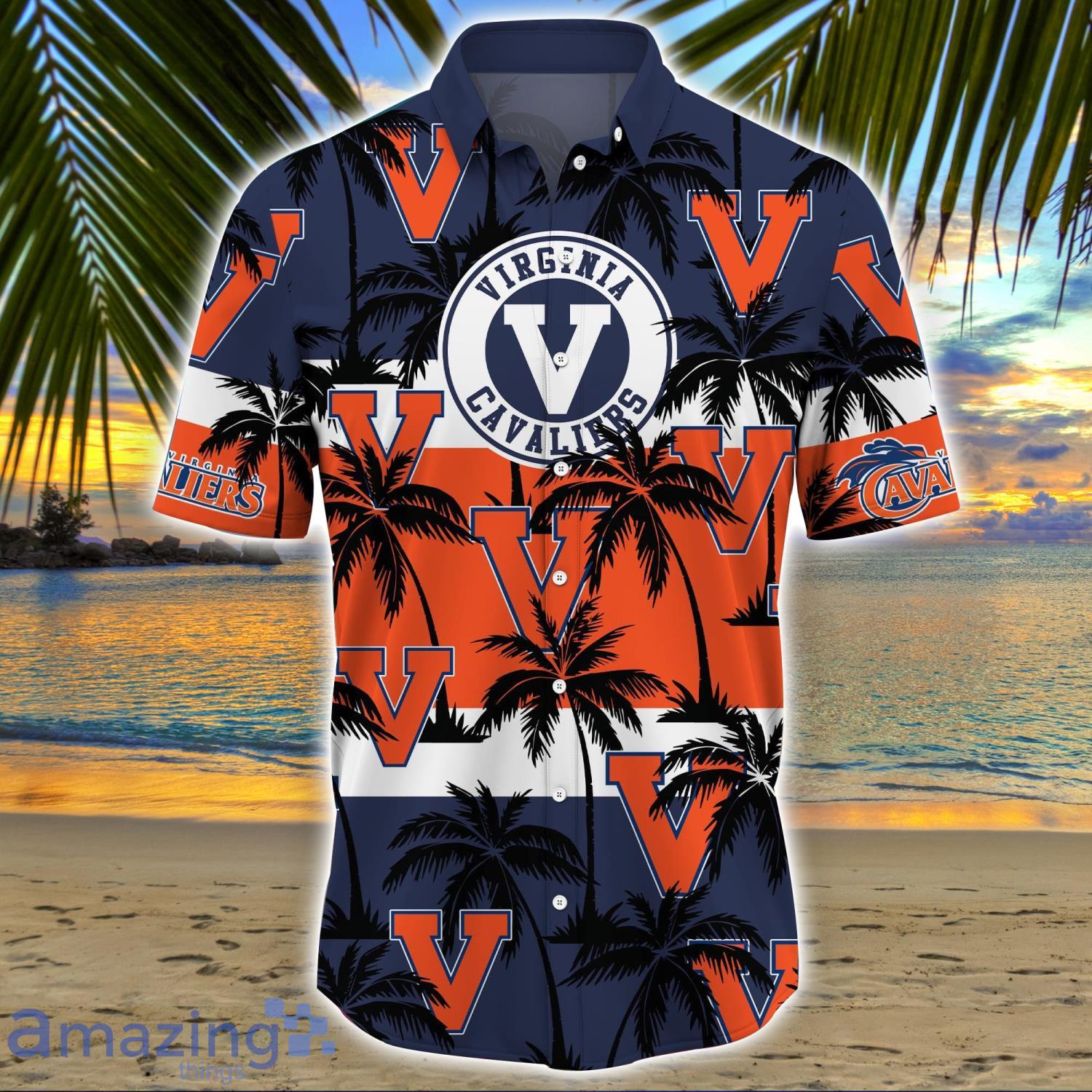 Virginia Cavaliers All Over Print Logo And Coconut Trending Summer Gift Aloha Hawaiian Shirt image Virginia Cavaliers All Over Print Logo And Coconut Trending Summer Gift Aloha Hawaiian Shirt Product Photo 2