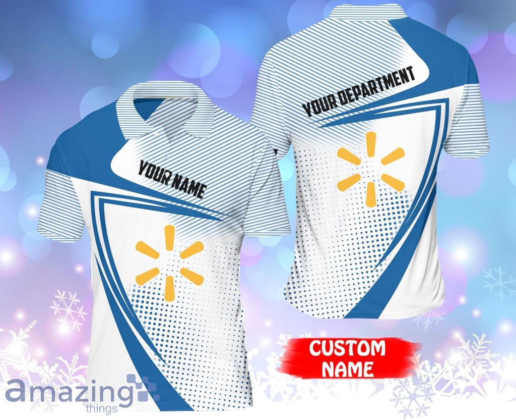 Walmart Custom Name Logo White Polo Shirt Gift For Big Fans Product Photo 1