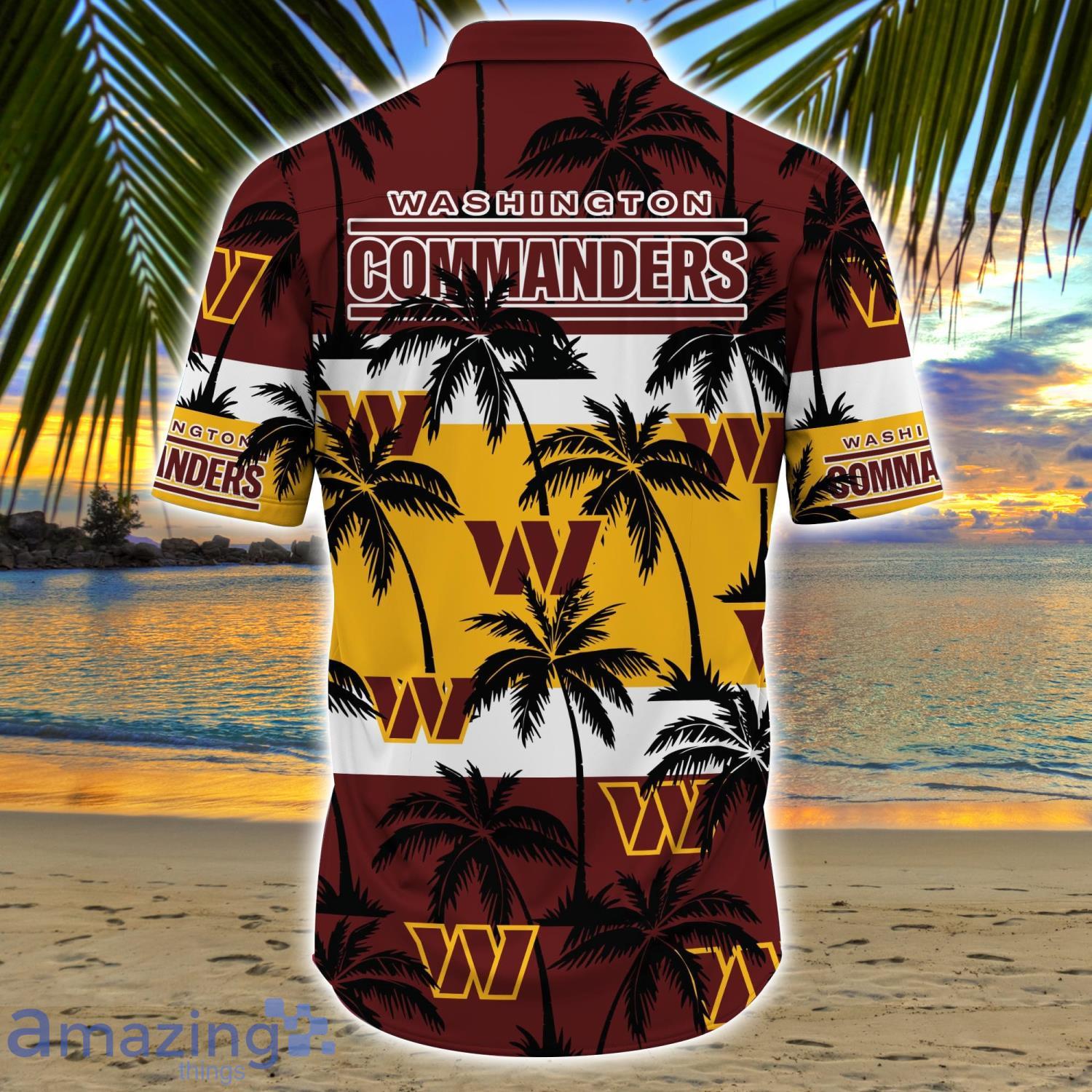 Washington Commanders Palm Tree Summer Hawaiian Shirt