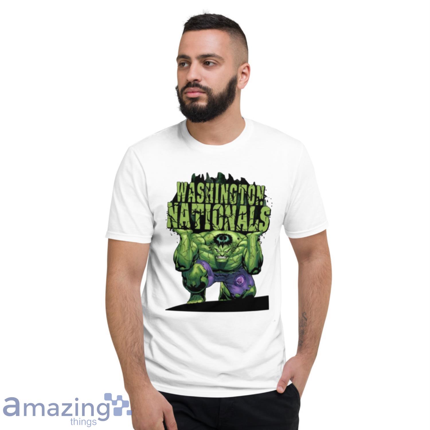Washington Nationals MLB Baseball Incredible Hulk Marvel Avengers Sports T Shirt image Washington Nationals MLB Baseball Incredible Hulk Marvel Avengers Sports T Shirt - Short Sleeve T-Shirt