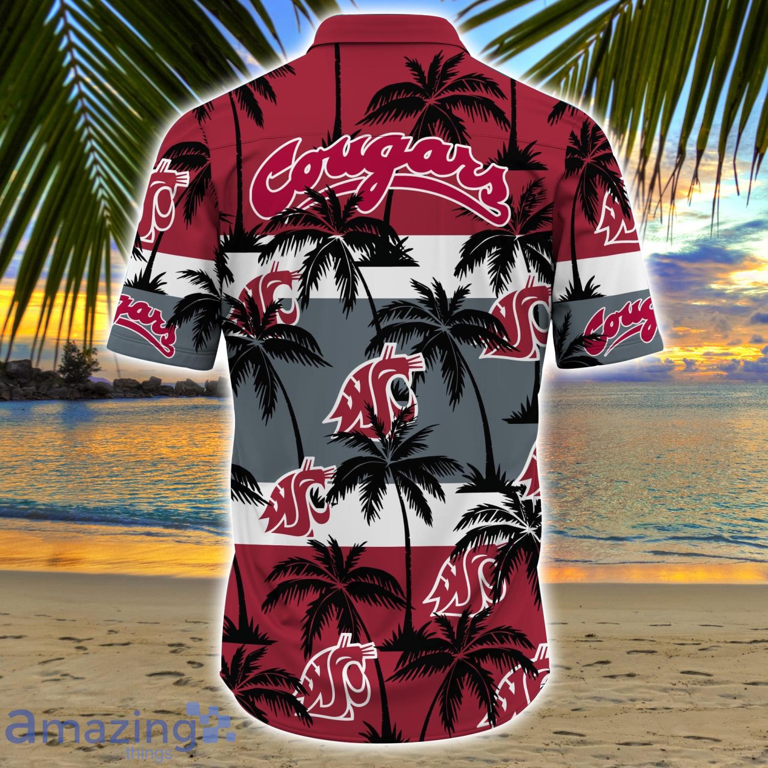 Washington State Cougars All Over Print Logo And Coconut Trending Summer Gift Aloha Hawaiian Shirt image Washington State Cougars All Over Print Logo And Coconut Trending Summer Gift Aloha Hawaiian Shirt Product Photo 3