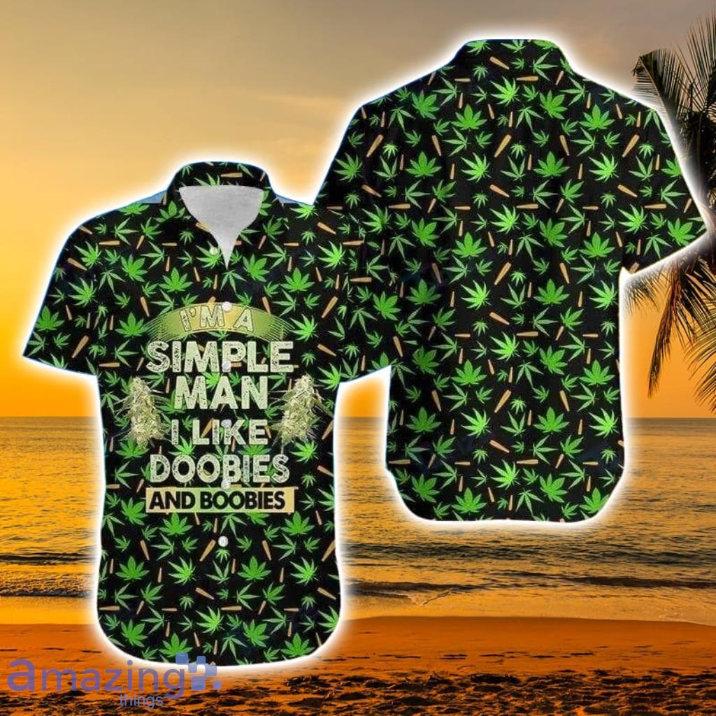 Weed leaf hawaiian pattern All Over Printed Tropical Tropical Hawaiian Shirt Size S - 5XL Product Photo 1