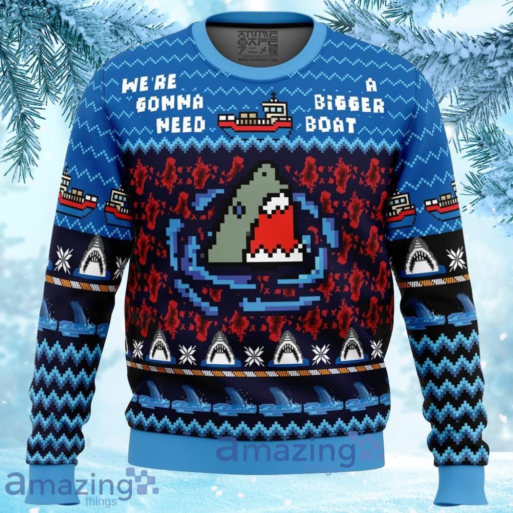 We’re Gonna Need A Bigger Boat Jaws Ugly Christmas Sweater 3D Gift For Men And Women Product Photo 1