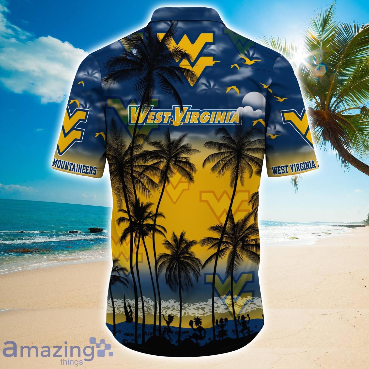 West Virginia Mountaineers Trending Aloha Shirt Summer H50886 image West Virginia Mountaineers - Trending Aloha Shirt Summer H50886 Product Photo 3