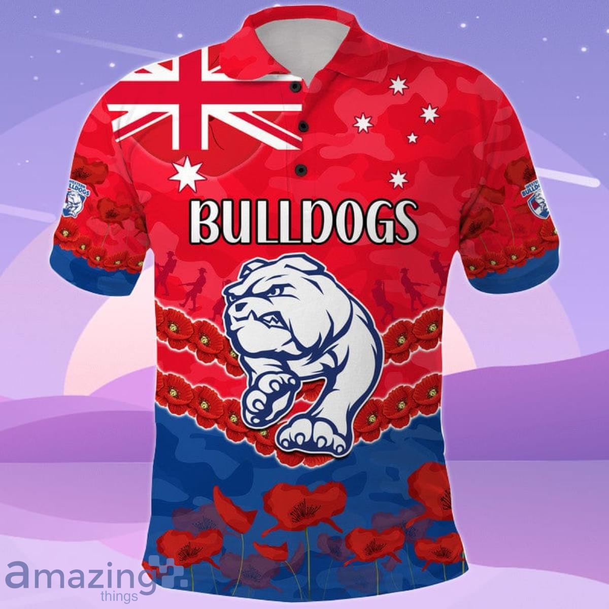 Western Bulldogs Football ANZAC Polo Shirt Lest We Forget Product Photo 1