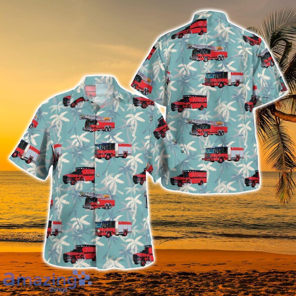 Weston, Massachusetts, Weston Fire Department Headquarters Station Tropical Hawaiian Shirt Product Photo 1 Weston, Massachusetts, Weston Fire Department Headquarters Station Tropical Hawaiian Shirt Product Photo 1