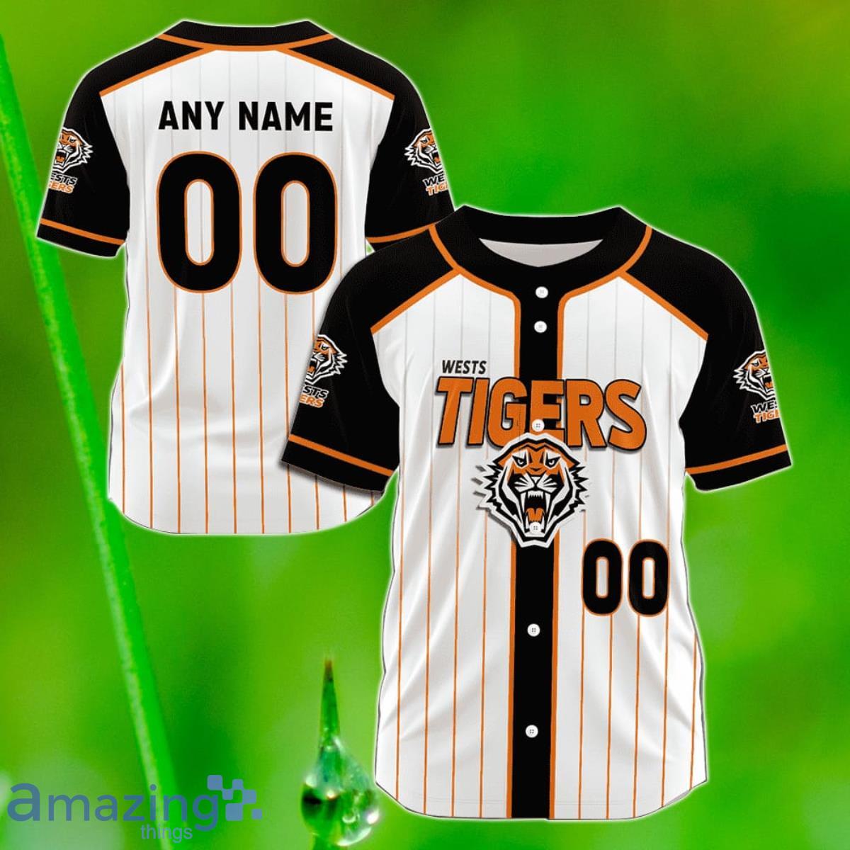 Wests Tigers Custom Name & Number NRL Baseball Jersey Best Gift For Men And  Women Fans