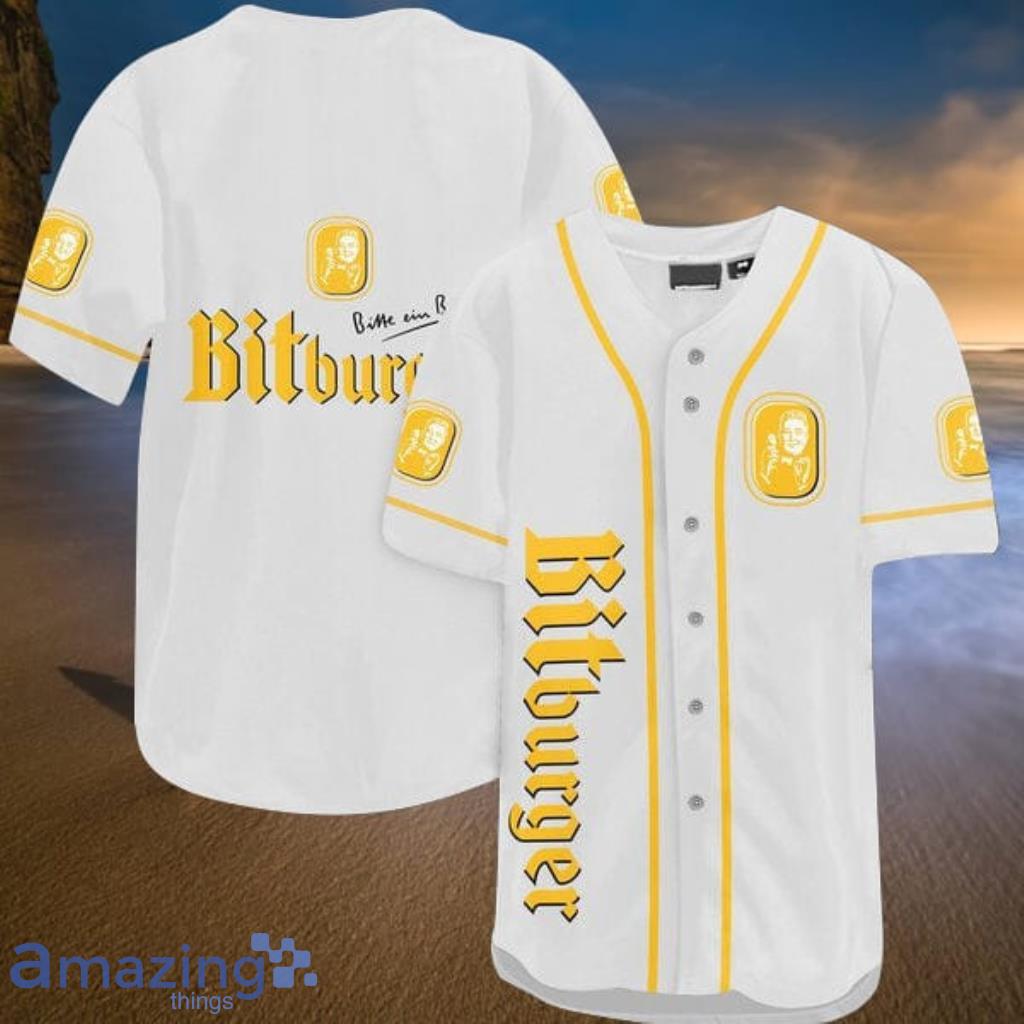 White Bitburger Beer Baseball Jersey Shirt Gift For Men And Women Product Photo 1