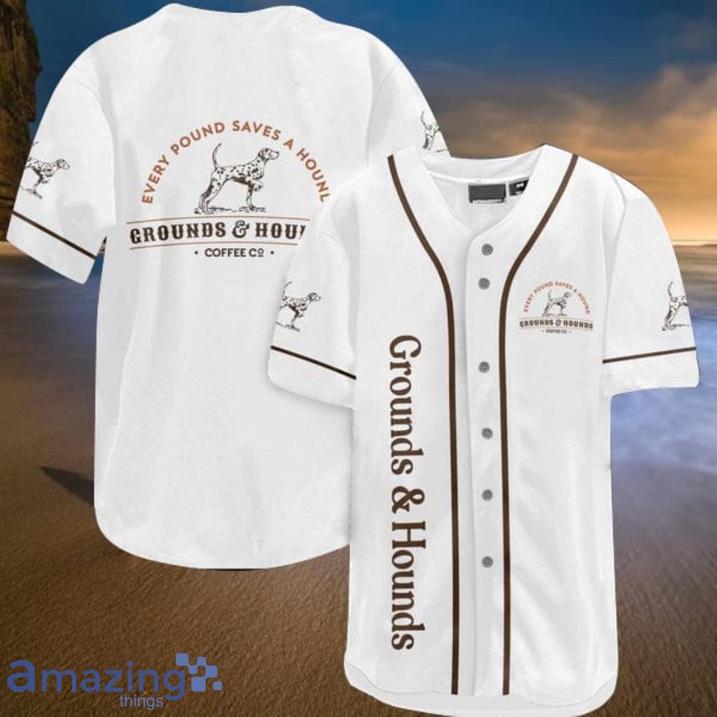 White Grounds & Hounds Coffee Co Baseball Jersey Shirt Gift For Men And Women Product Photo 1