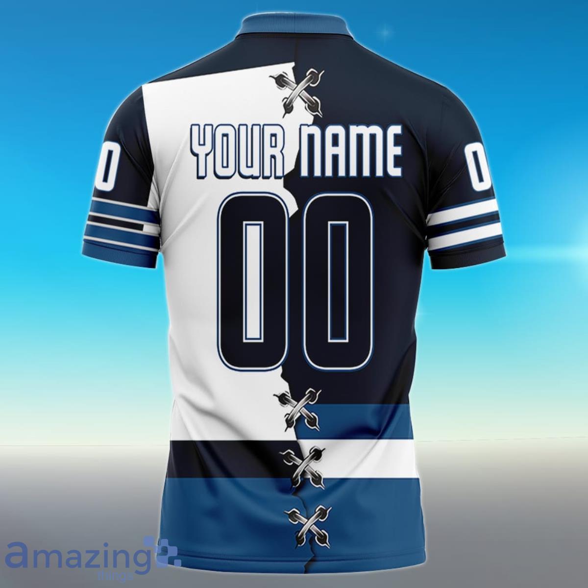 Winnipeg Jets Custom Name And Number NHL Fans Polo Shirt - Freedomdesign