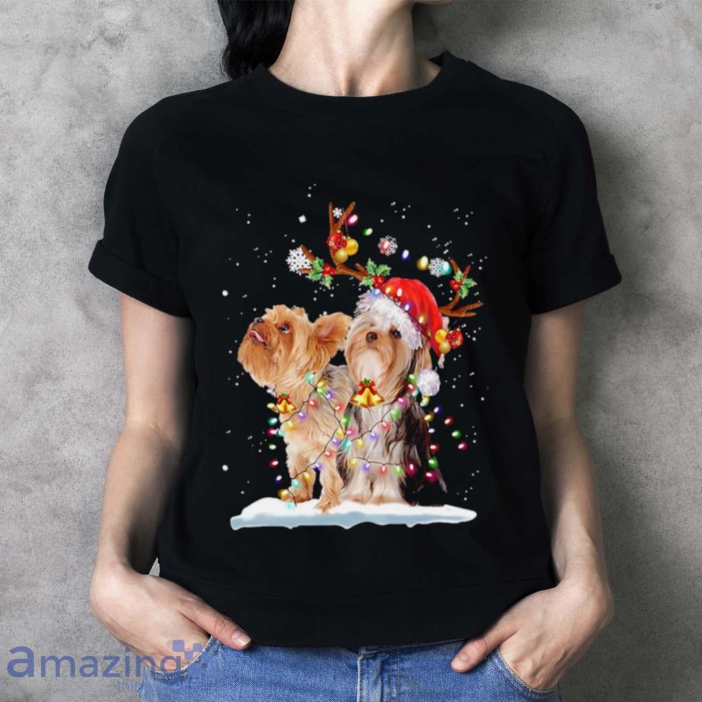 Yorkshire Terrier Santa Xmas Merry Christmas Light Shirt image Yorkshire Terrier Santa Xmas Merry Christmas Light Shirt Product Photo 4