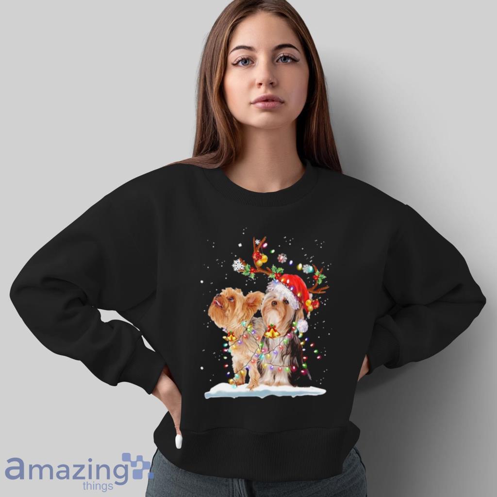 Yorkshire Terrier Santa Xmas Merry Christmas Light Shirt image Yorkshire Terrier Santa Xmas Merry Christmas Light Shirt Product Photo 8