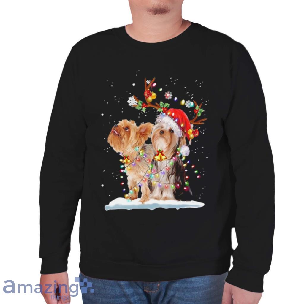 Yorkshire Terrier Santa Xmas Merry Christmas Light Shirt image Yorkshire Terrier Santa Xmas Merry Christmas Light Shirt Product Photo 10