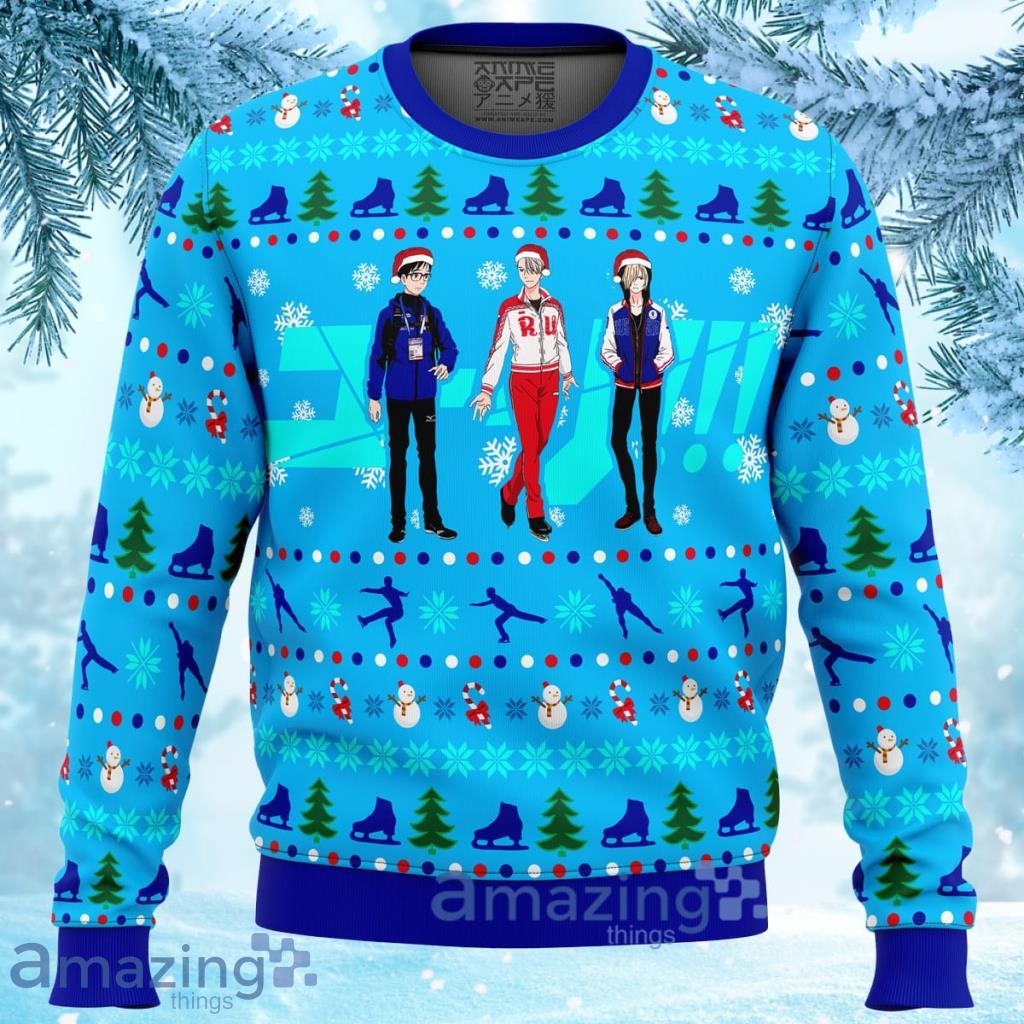 Yuri On Ice The Top 3 Ice Skaters Ugly Christmas Sweater 3D Gift For Men And Women Product Photo 1