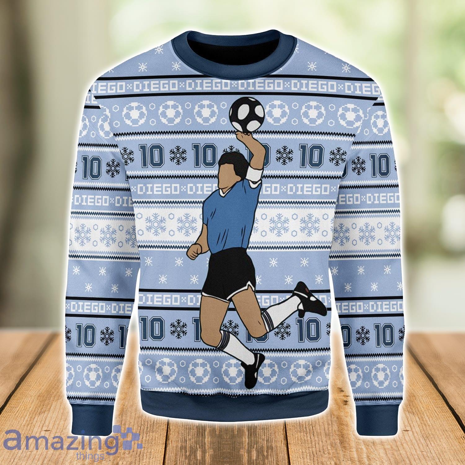 3D Ugly Christmas Sweater Number 10 Football Player Product Photo 1