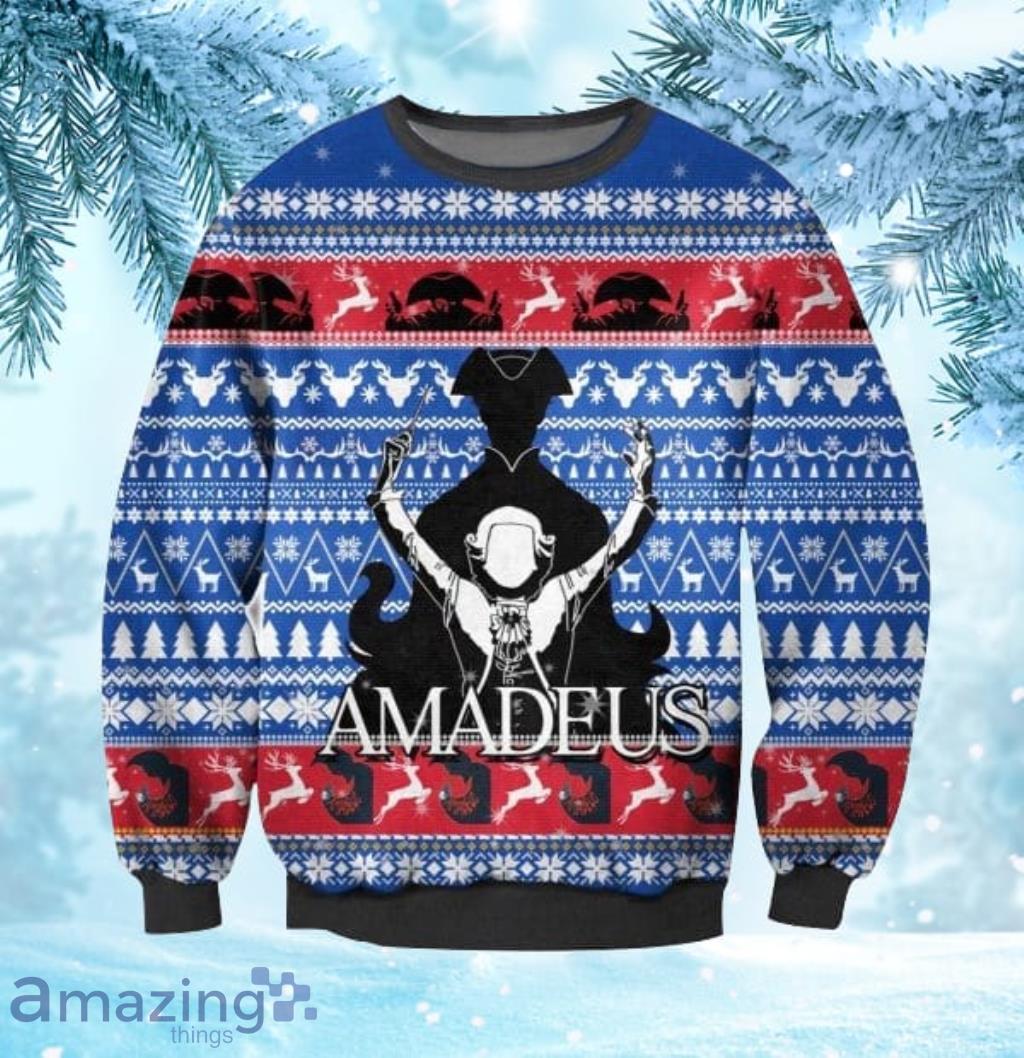 Amadeus Ugly Christmas Sweatshirt image Amadeus Ugly Christmas Sweatshirt Product Photo 1