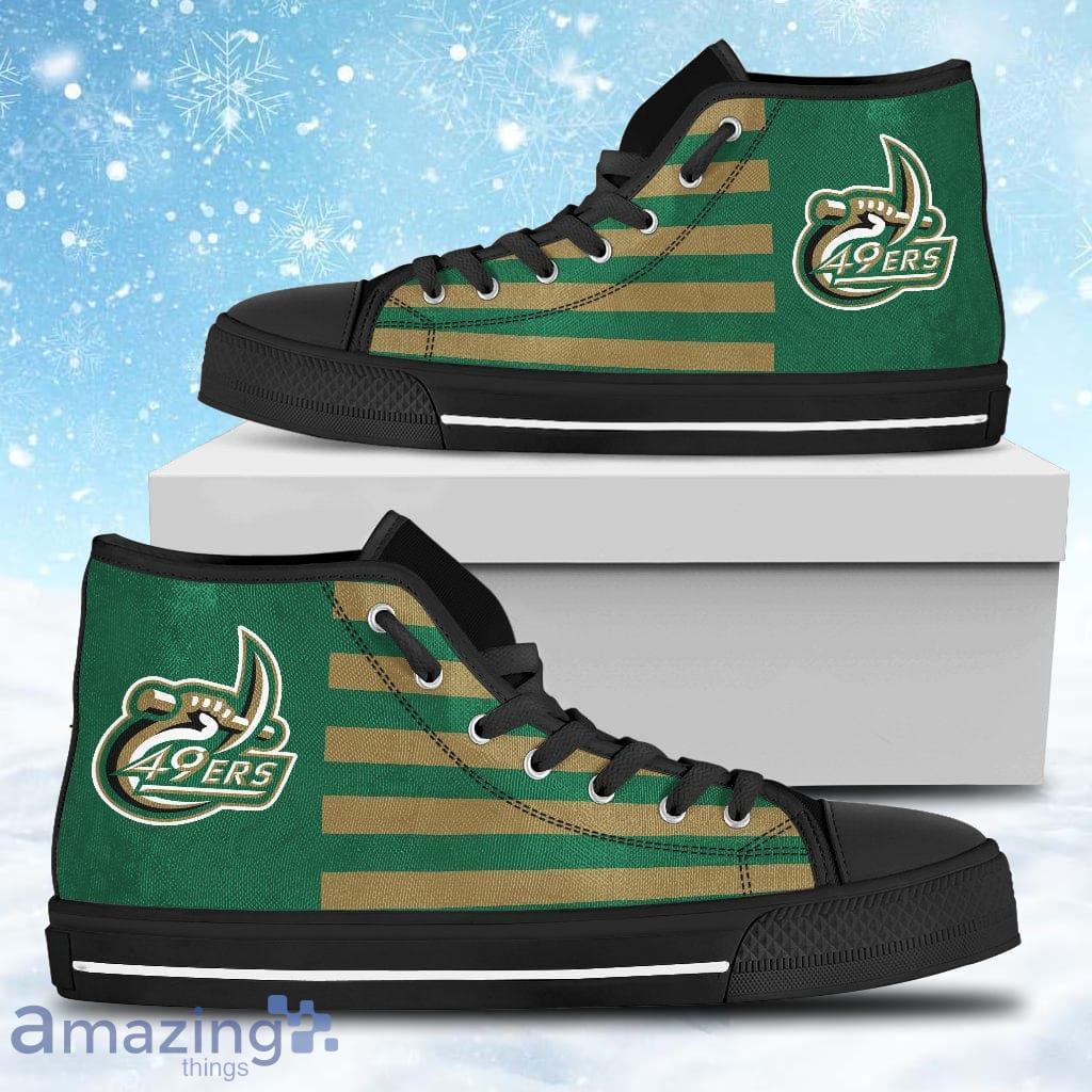 American Flag Charlotte 49ers High Top Shoes Gift For Big Fans Product Photo 1