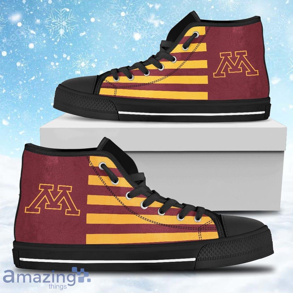 American Flag Minnesota Golden Gophers High Top Shoes Gift For Big Fans Product Photo 1 American Flag Minnesota Golden Gophers High Top Shoes Gift For Big Fans Product Photo 1
