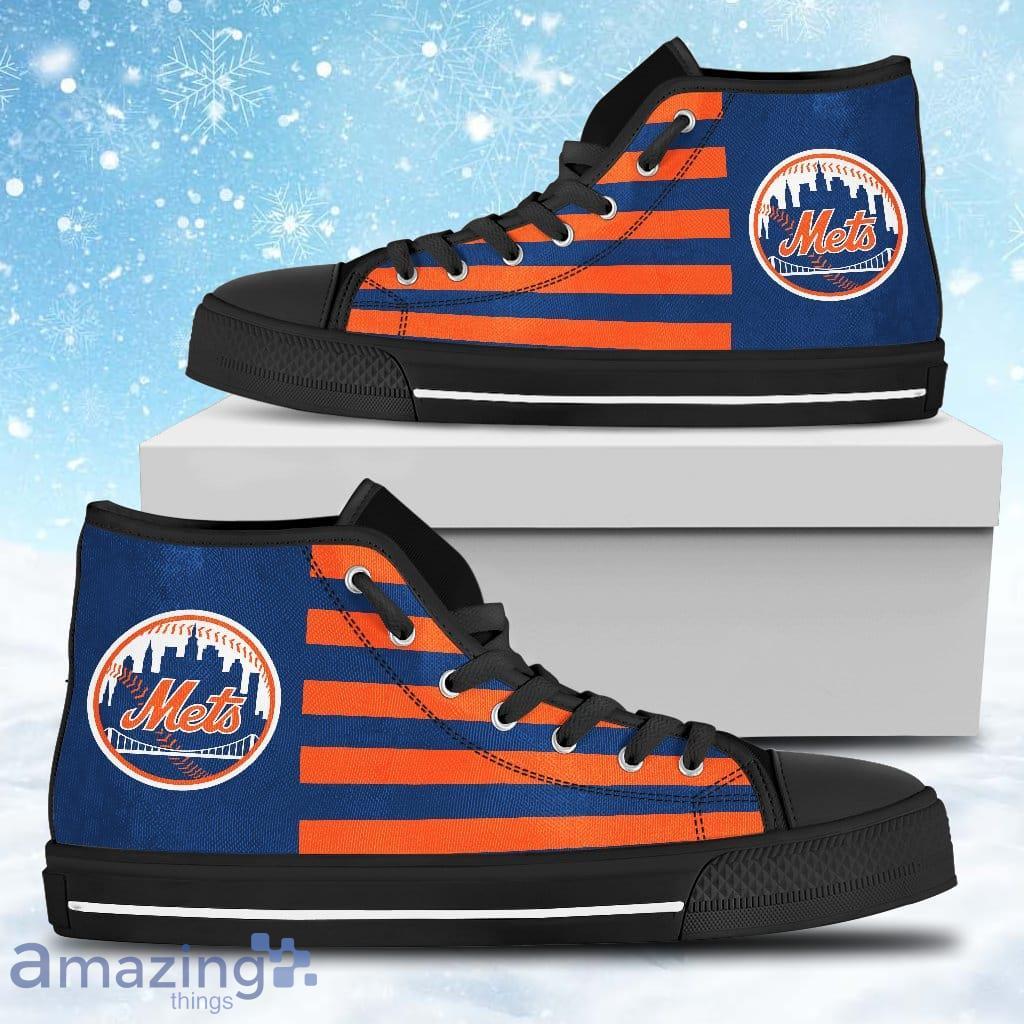 American Flag New York Mets High Top Shoes Gift For Big Fans Product Photo 1 American Flag New York Mets High Top Shoes Gift For Big Fans Product Photo 1