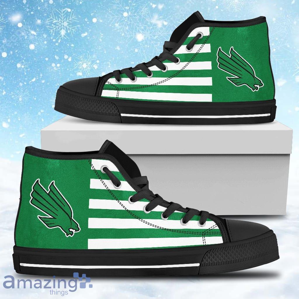 American Flag North Texas Mean Green High Top Shoes Gift For Big Fans Product Photo 1