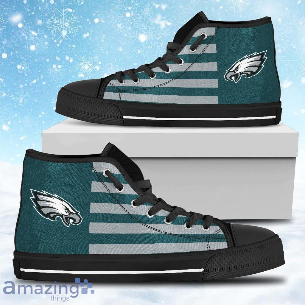 American Flag Philadelphia Eagles High Top Shoes Gift For Big Fans Product Photo 1 American Flag Philadelphia Eagles High Top Shoes Gift For Big Fans Product Photo 1