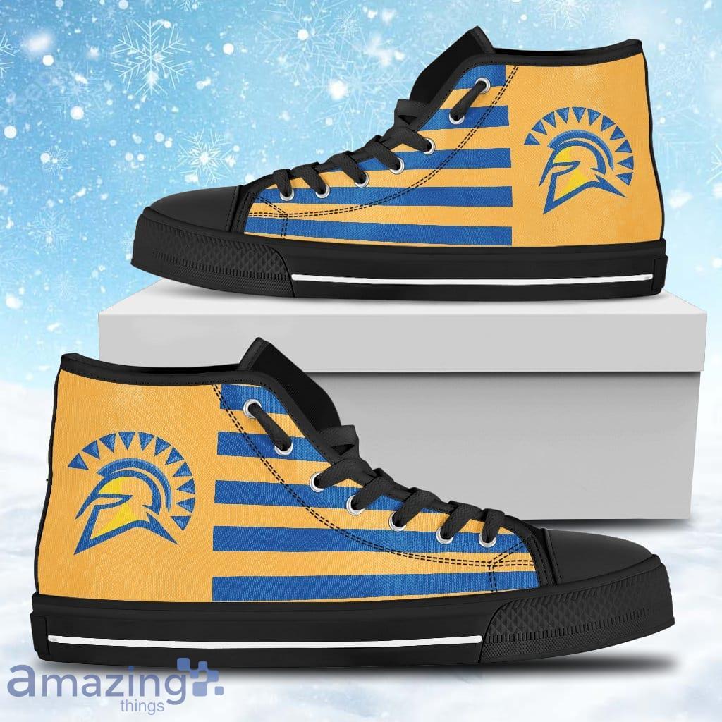 American Flag San Jose State Spartans High Top Shoes Gift For Big Fans Product Photo 1