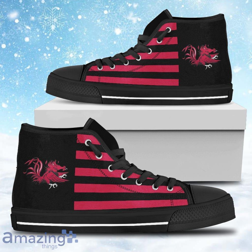 American Flag South Carolina Gamecocks High Top Shoes Gift For Big Fans Product Photo 1 American Flag South Carolina Gamecocks High Top Shoes Gift For Big Fans Product Photo 1