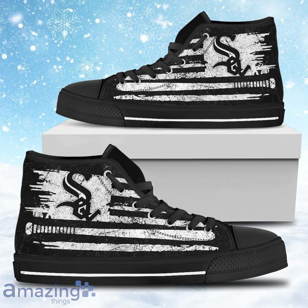 American Flag Vintage Baseball Chicago White Sox High Top Shoes Gift For Big Fans Product Photo 1