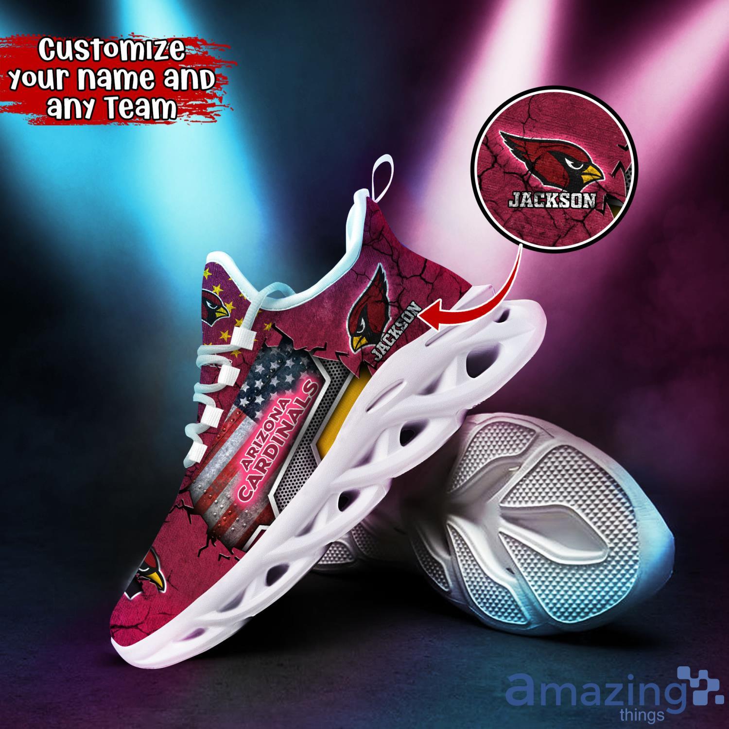 Arizona Cardinals NFL Clunky Sneakers Custom Name Sport Max Soul Shoes For Fan image Arizona Cardinals NFL Clunky Sneakers Custom Name Sport Max Soul Shoes For Fan Product Photo 2