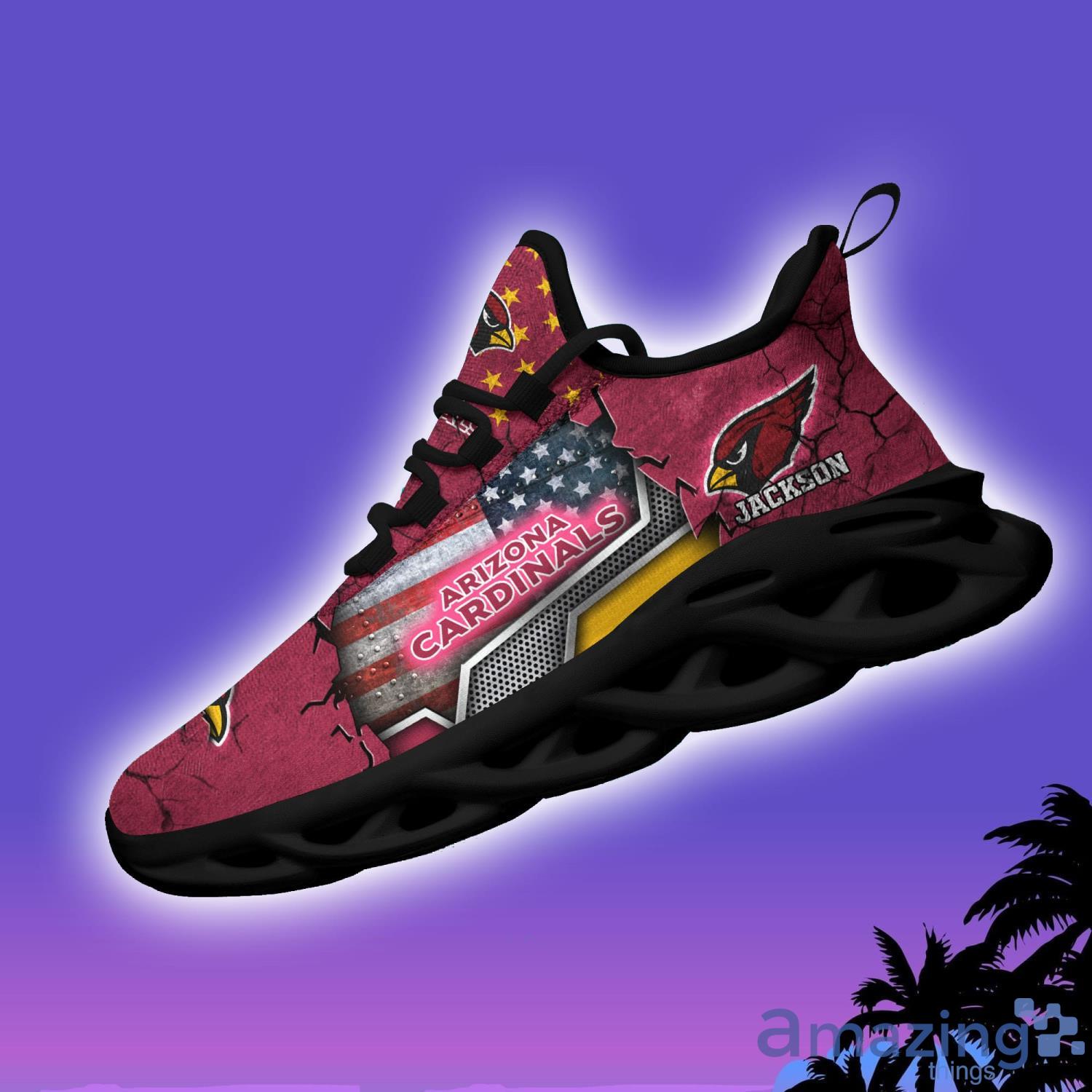 Arizona Cardinals NFL Clunky Sneakers Custom Name Sport Max Soul Shoes For Fan image Arizona Cardinals NFL Clunky Sneakers Custom Name Sport Max Soul Shoes For Fan Product Photo 4