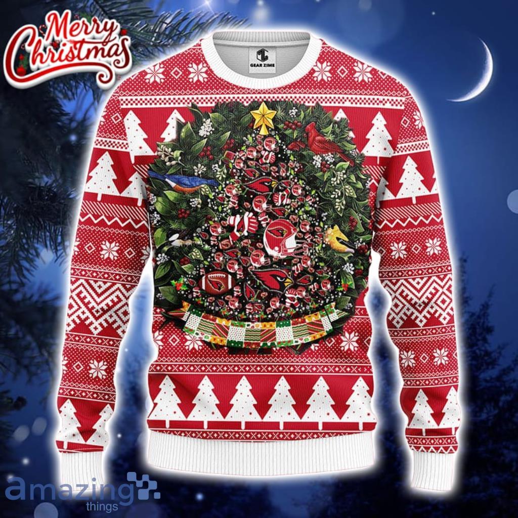 Arizona Cardinals Tree Ball Christmas Ugly Sweater