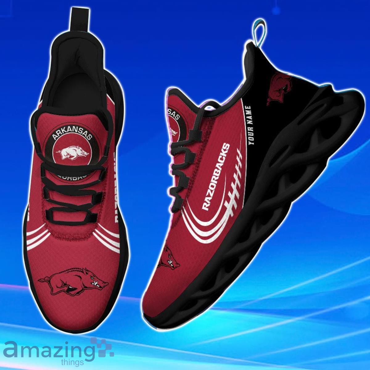 Arkansas Razorbacks Custom Name Max Soul Shoes Unique Gift Product Photo 1