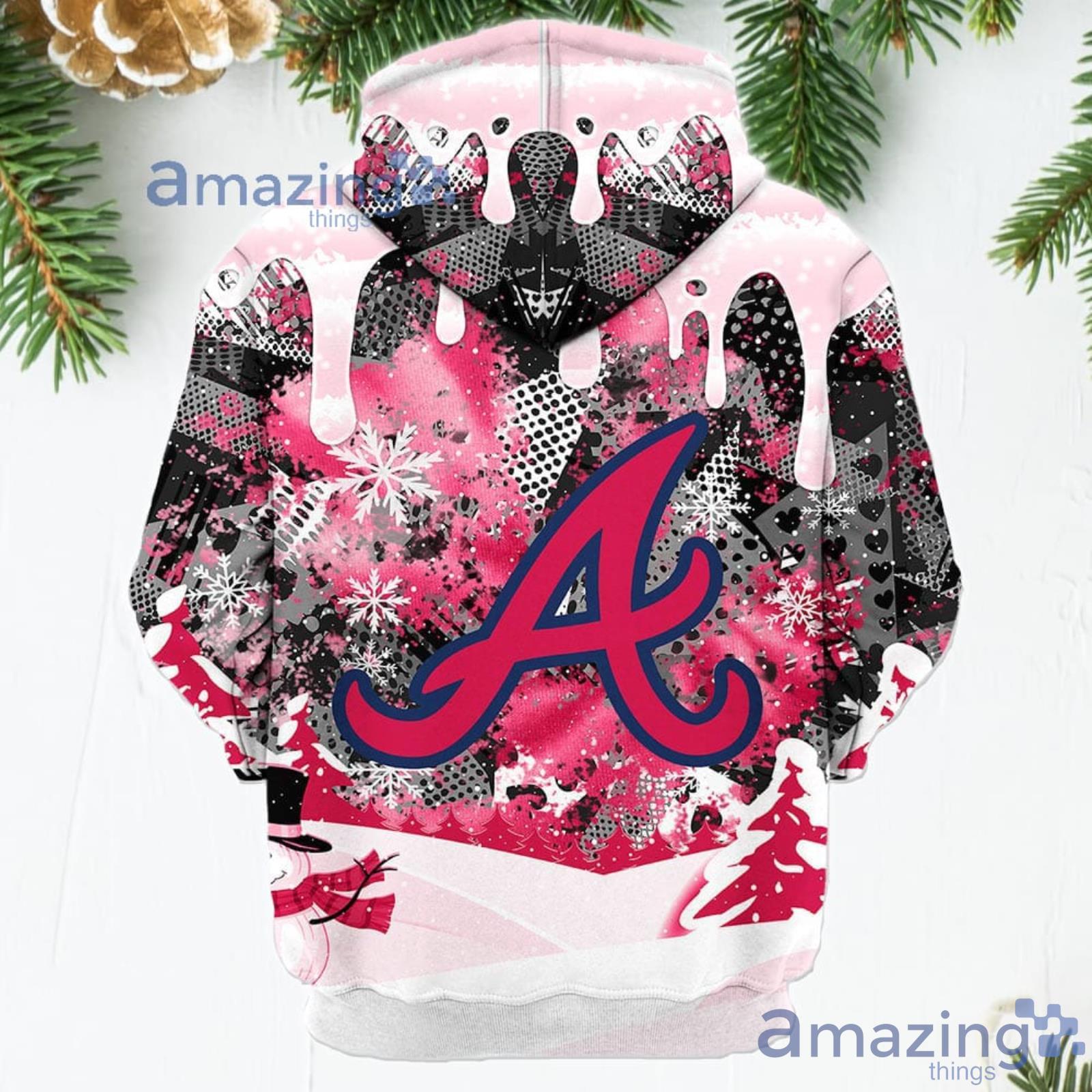 Atlanta Braves Snoopy Lover Allover Printed 3D Hoodie - T-shirts Low Price