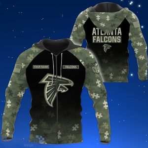 Atlanta Falcons Autism T-Shirt 3D Hoodie Zip Hoodie Sweatshirt Custom Name For Fans Product Photo 4