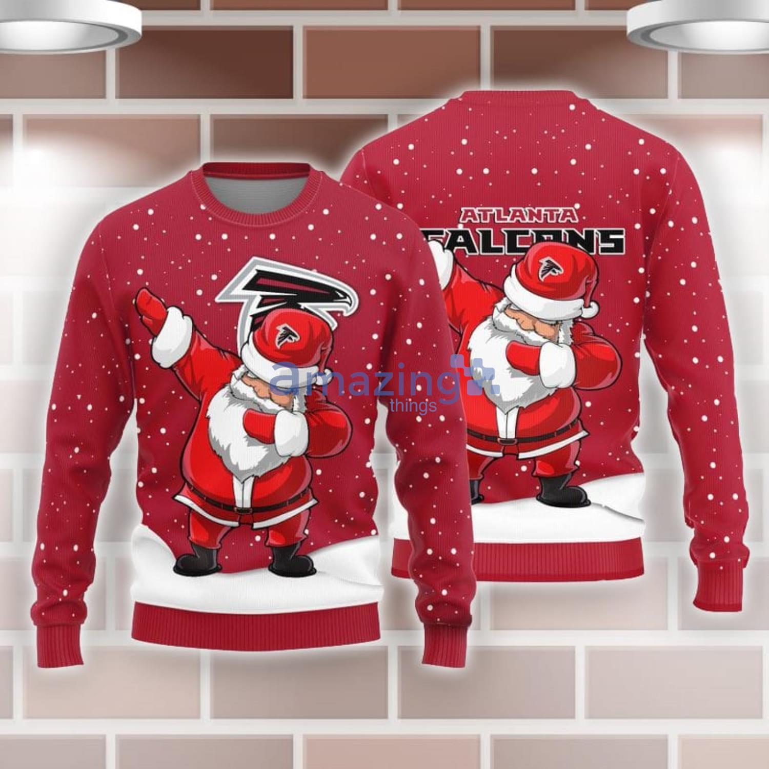 Atlanta Falcons Christmas Santa Claus Sweater Yarn Unisex Ugly