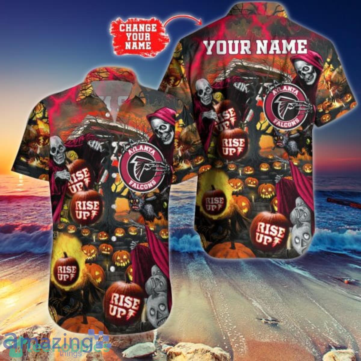 Atlanta Falcons NFL Hawaiian Shirt Custom Name Halloween Hot Trending 2023