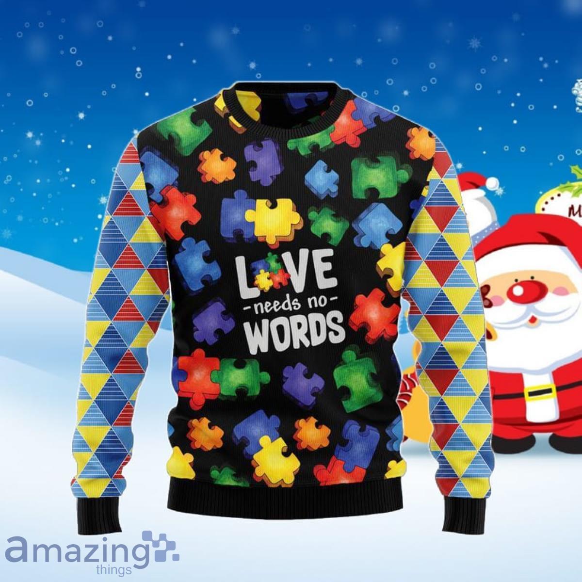 Autism Love Ugly Christmas Sweater Best Gift For Men And Women Product Photo 1