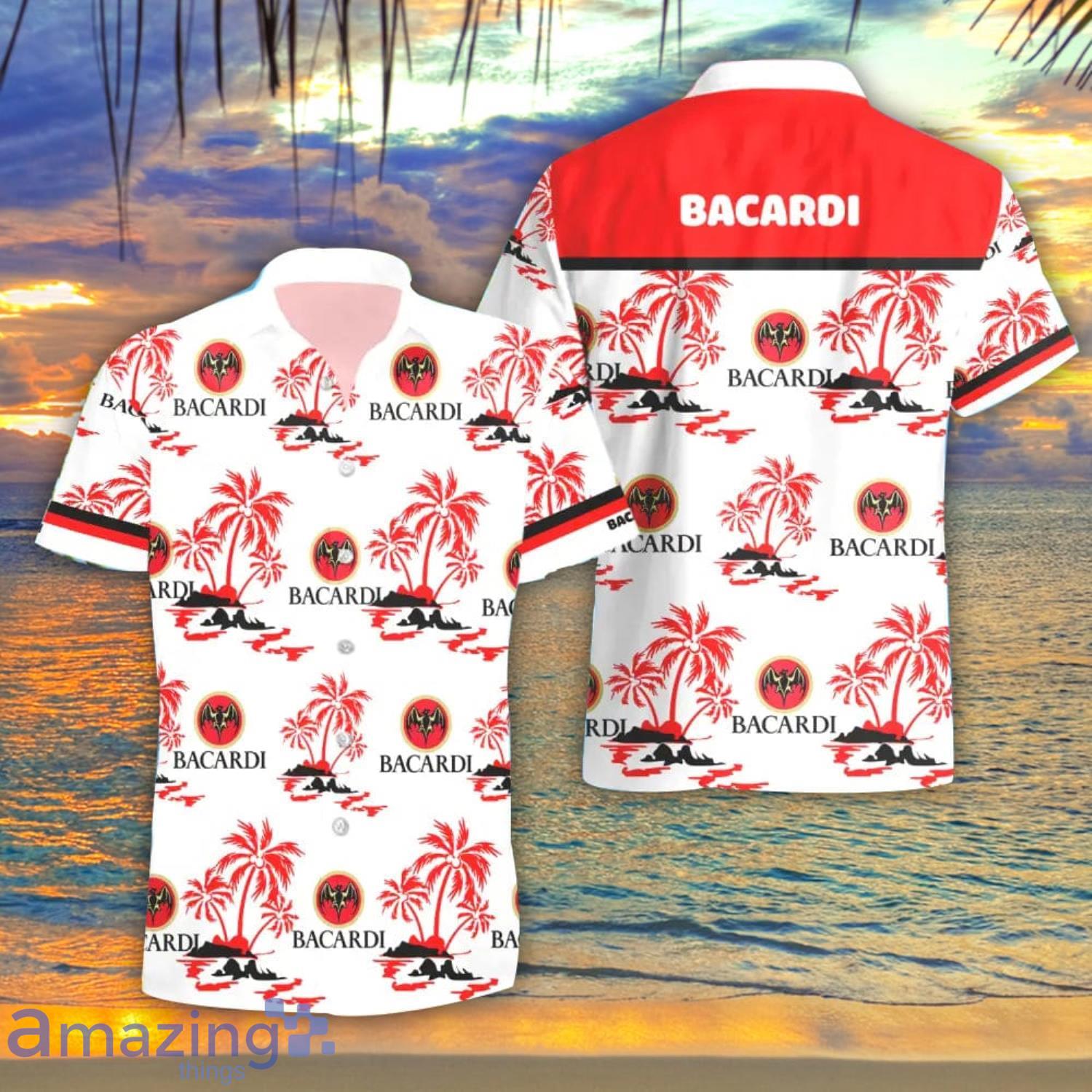 Bacardi Rum Summer Beach Coconut Pattern Hawaiian Shirt And Shorts Men And Women Gift Product Photo 1