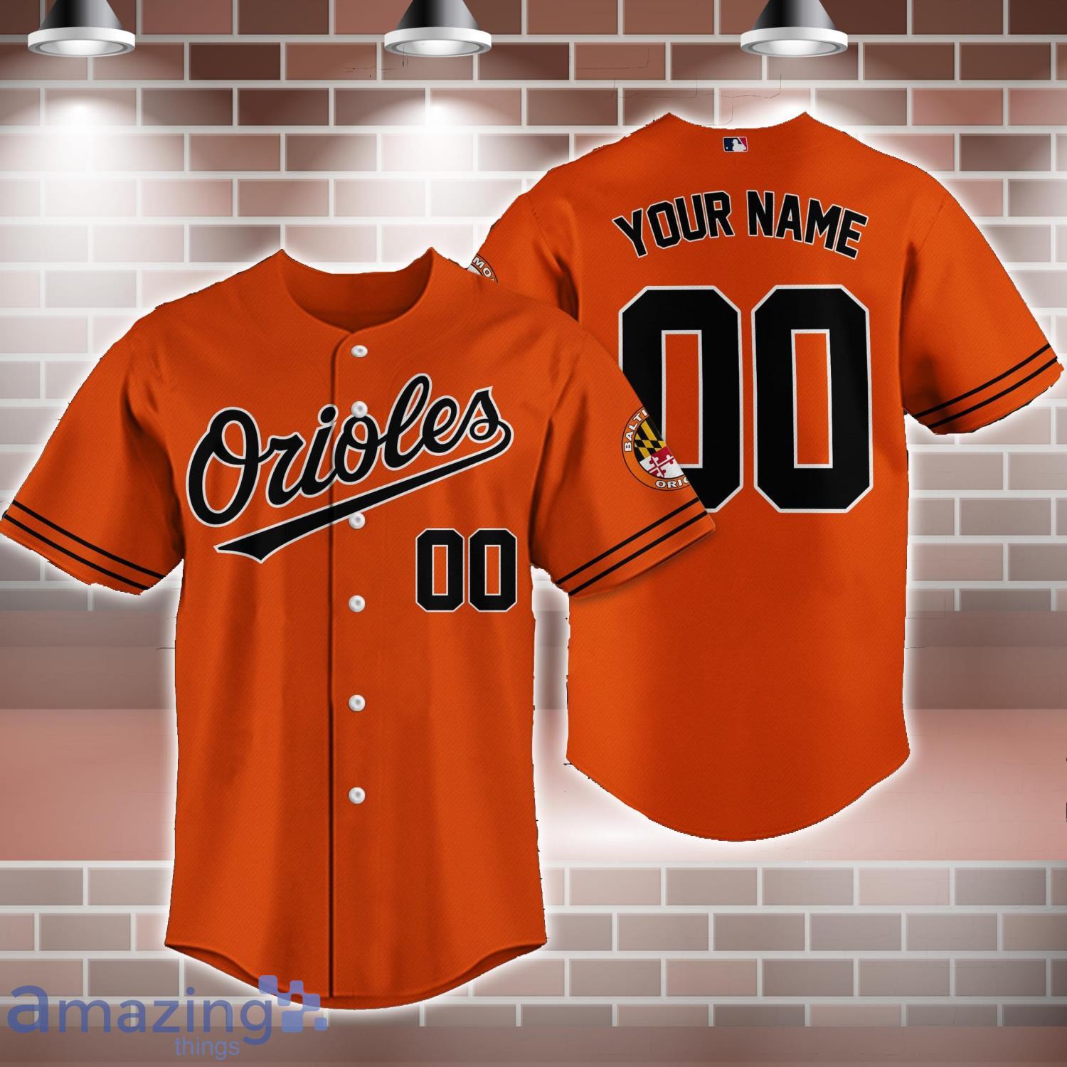 Baltimore Orioles Custom Name And Number Baseball Jersey - T-shirts Low  Price