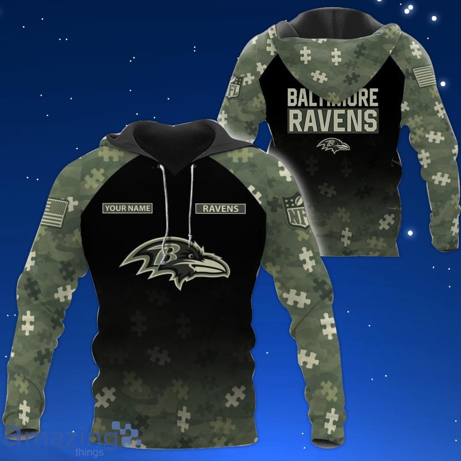 Personalized Baltimore Ravens 3D Hoodie For Fans