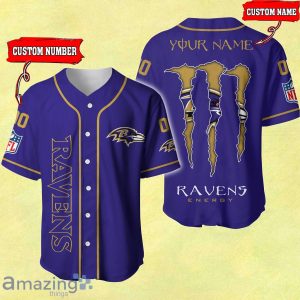 Baltimore Ravens Custom Name And Number Baseball Jersey shirt Best Gift Product Photo 3