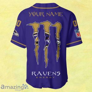 Baltimore Ravens Custom Name And Number Baseball Jersey shirt Best Gift Product Photo 1