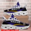 Baltimore Ravens Custom Name Personalized Max Soul Sneaker Running Sport Shoes Men And Women Gift