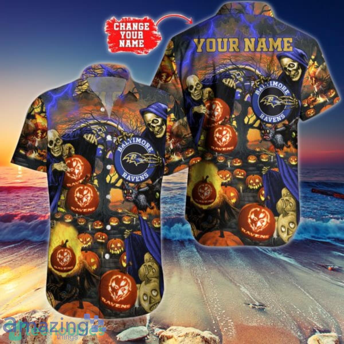 Baltimore Ravens NFL Personalized Hawaiian Shirt Hot Design For Fans