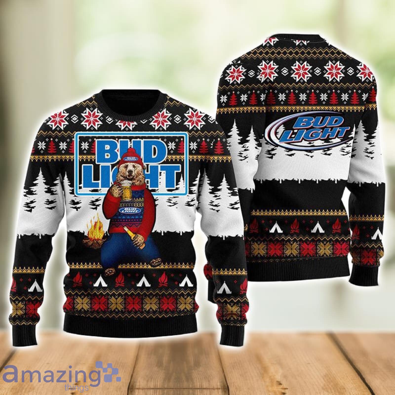 Bear Drinking Bud Light Christmas Cute Christmas Gift for Men And Women Product Photo 1