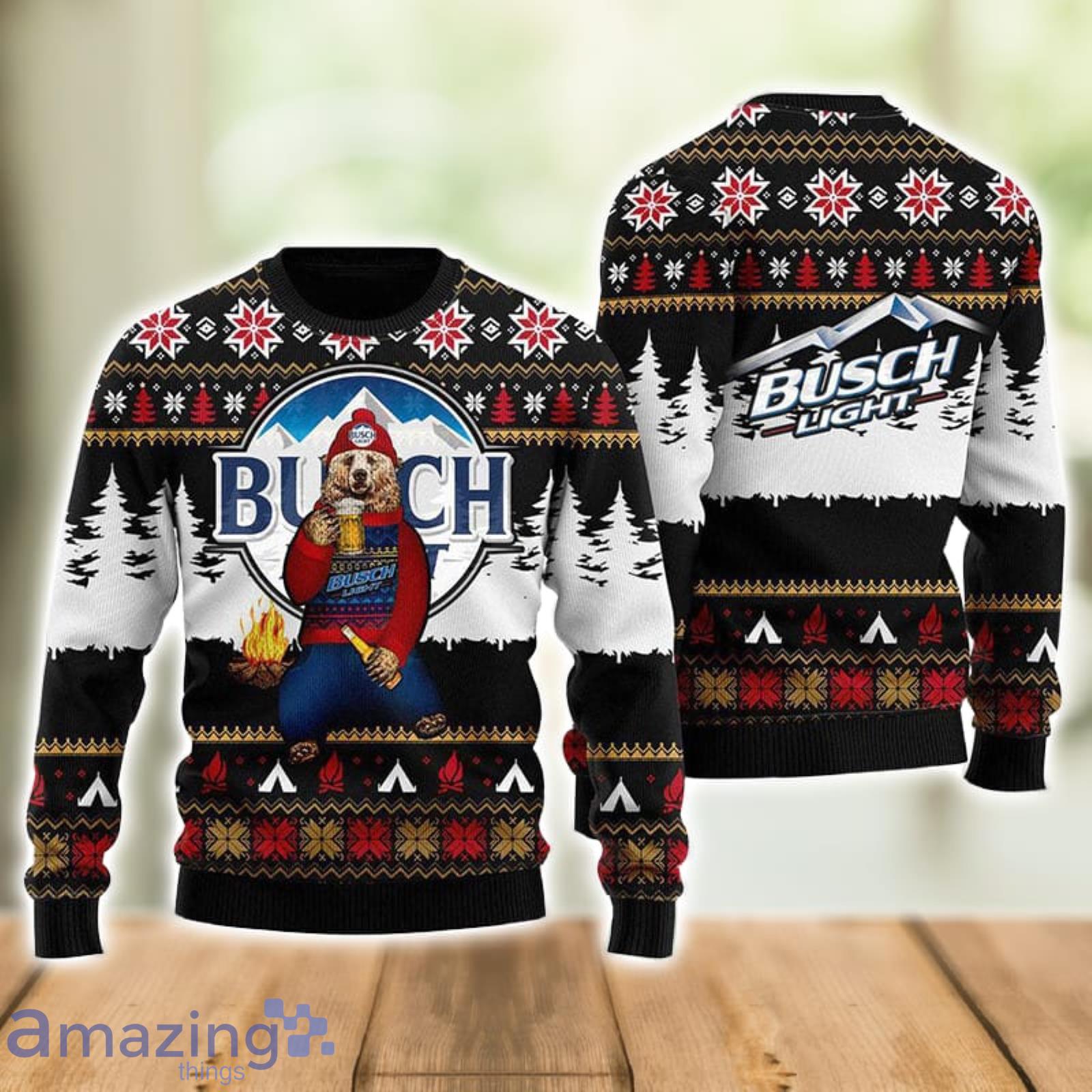 Bear Drinking Busch Light Christmas Cute Christmas Gift for Men And Women Product Photo 1