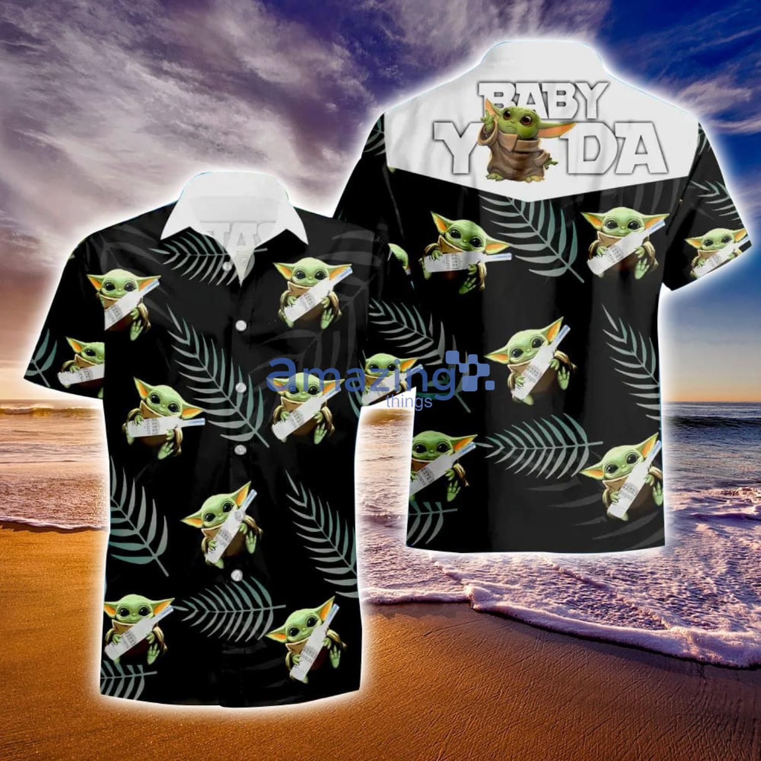 Belvedere Vodka Baby Yoda Hug Tropical Hawaiian Shirt And Shorts Aloha Summer Gift For Men And Women Product Photo 1